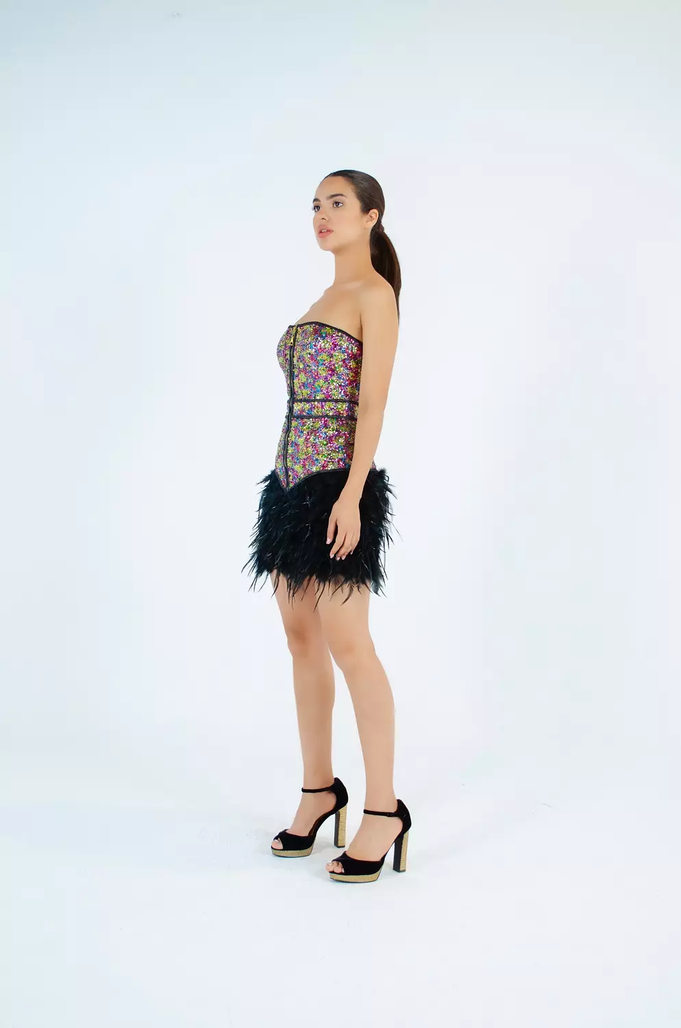 Luxurious Multi-colored Sequin Dress 2