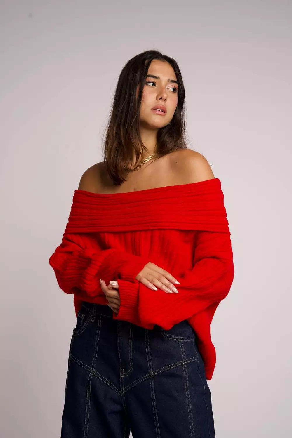 Oversized Off-shoulder Sweater  8