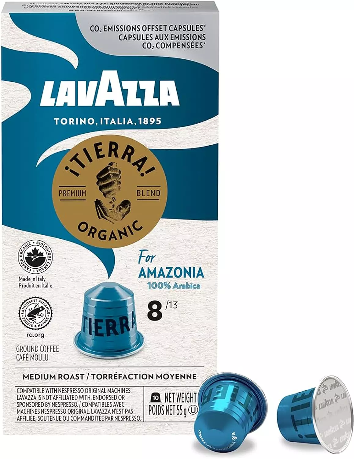 Lavazza iTIERRA BIO-ORGANIC FOR AMAZONIA Nespresso Compatible Capsules  ( 10 Capsules ) image