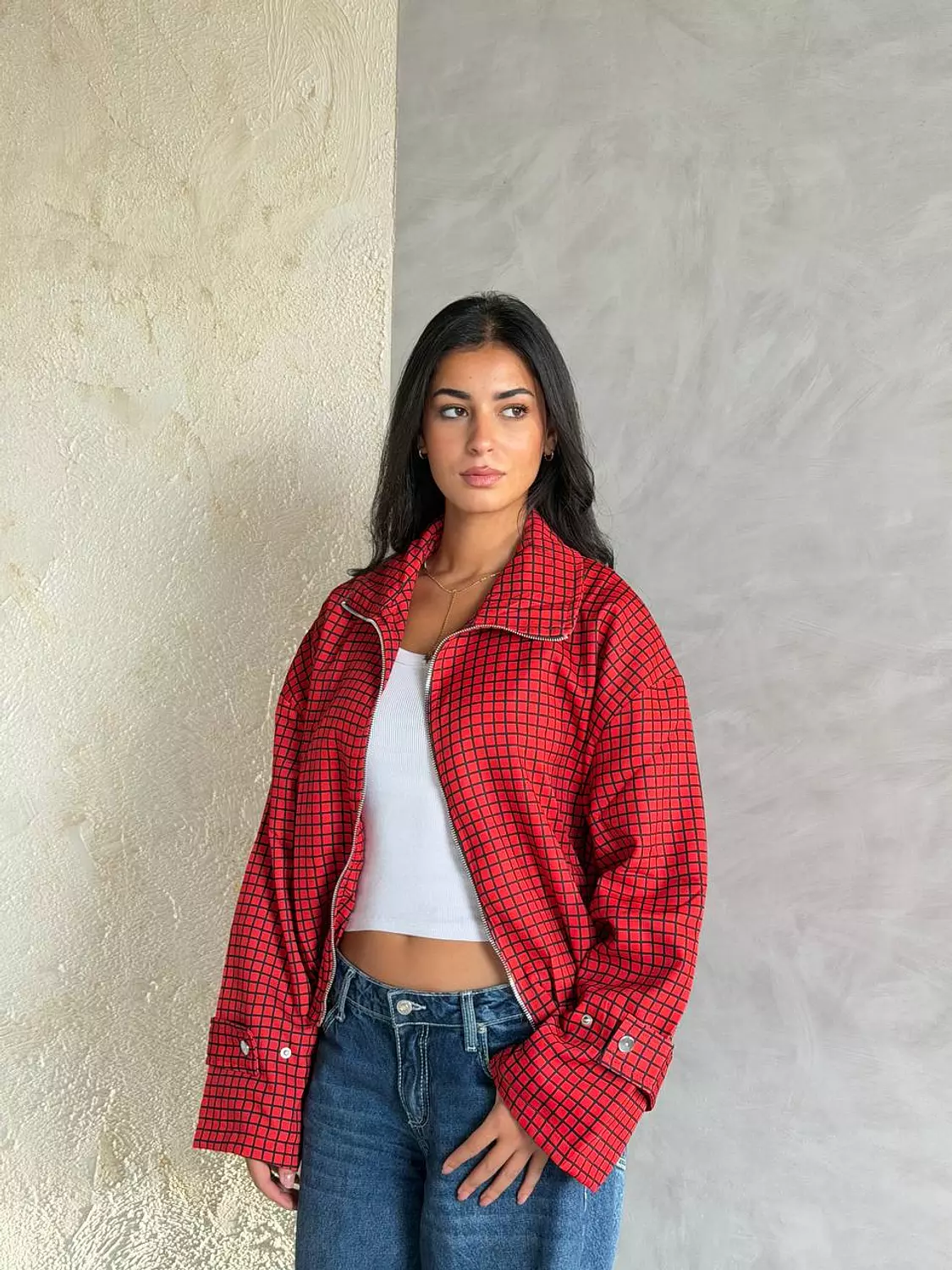 Scarlet Grid Jacket 6