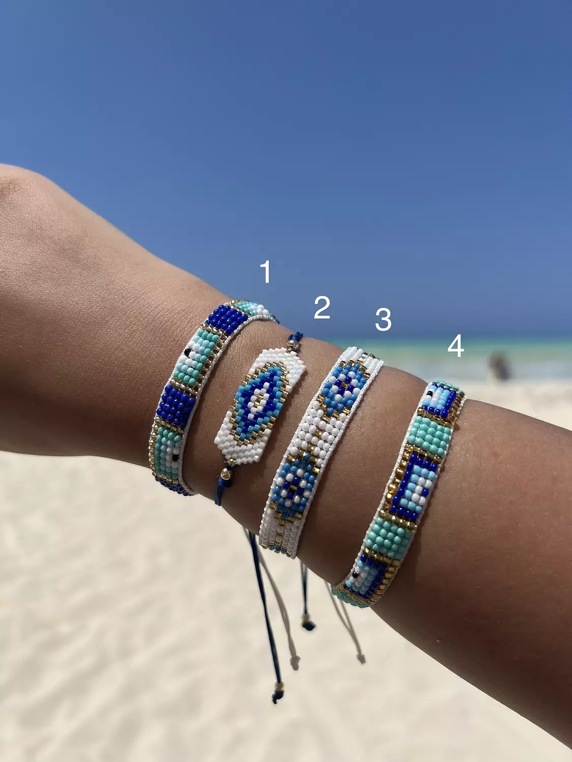 Sea shades Beaded bracelet set  image