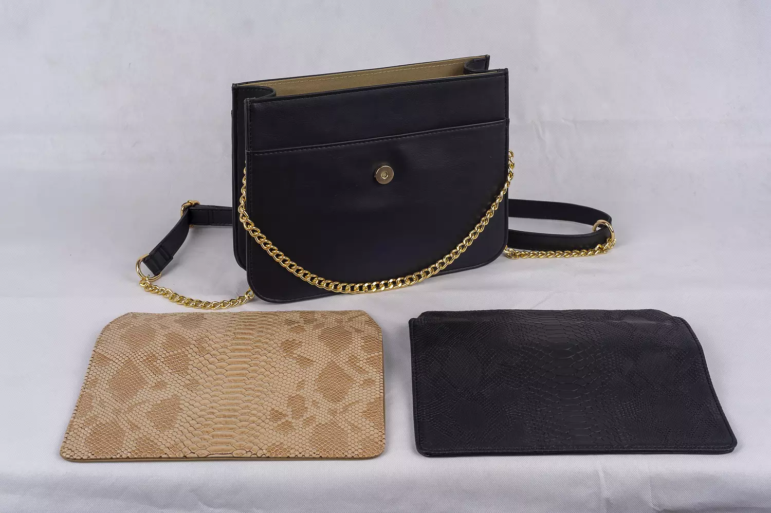 Black Cross Bag - Changeable Flap 3
