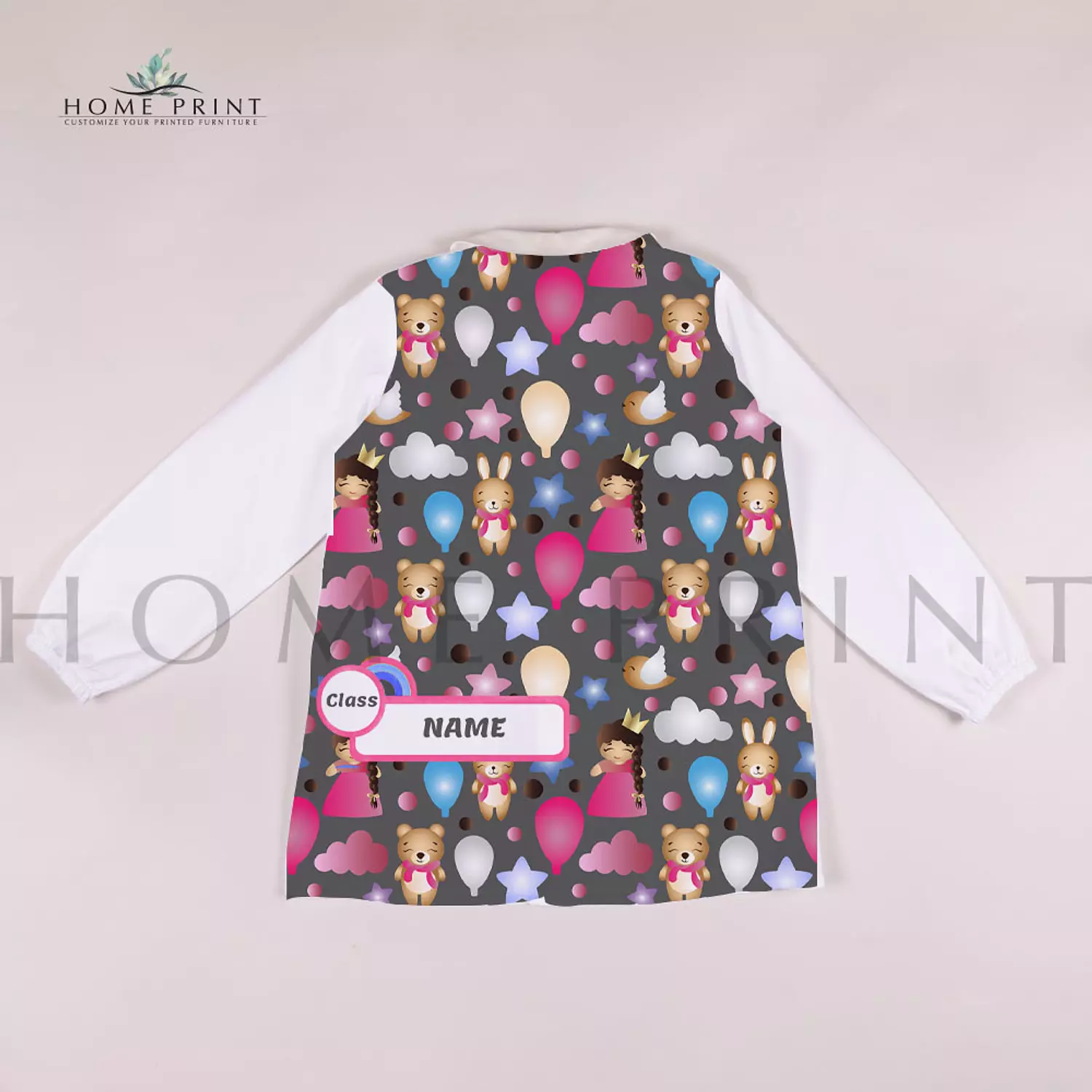 Waterproof kids apron -Multi Cartoon shapes - Multi Colors Design 