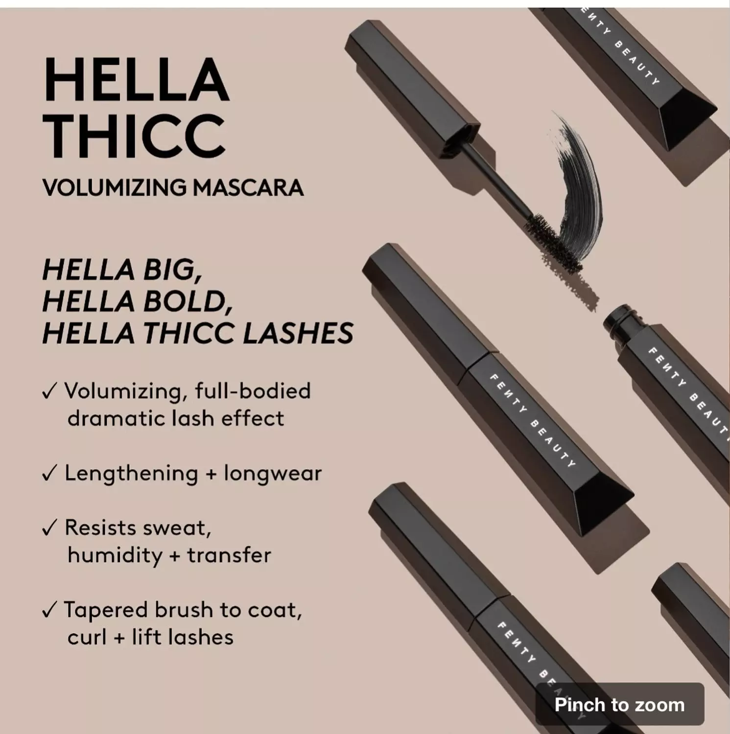 Fenty Beauty by Rihanna  Hella Thicc Volumizing Mascara 2