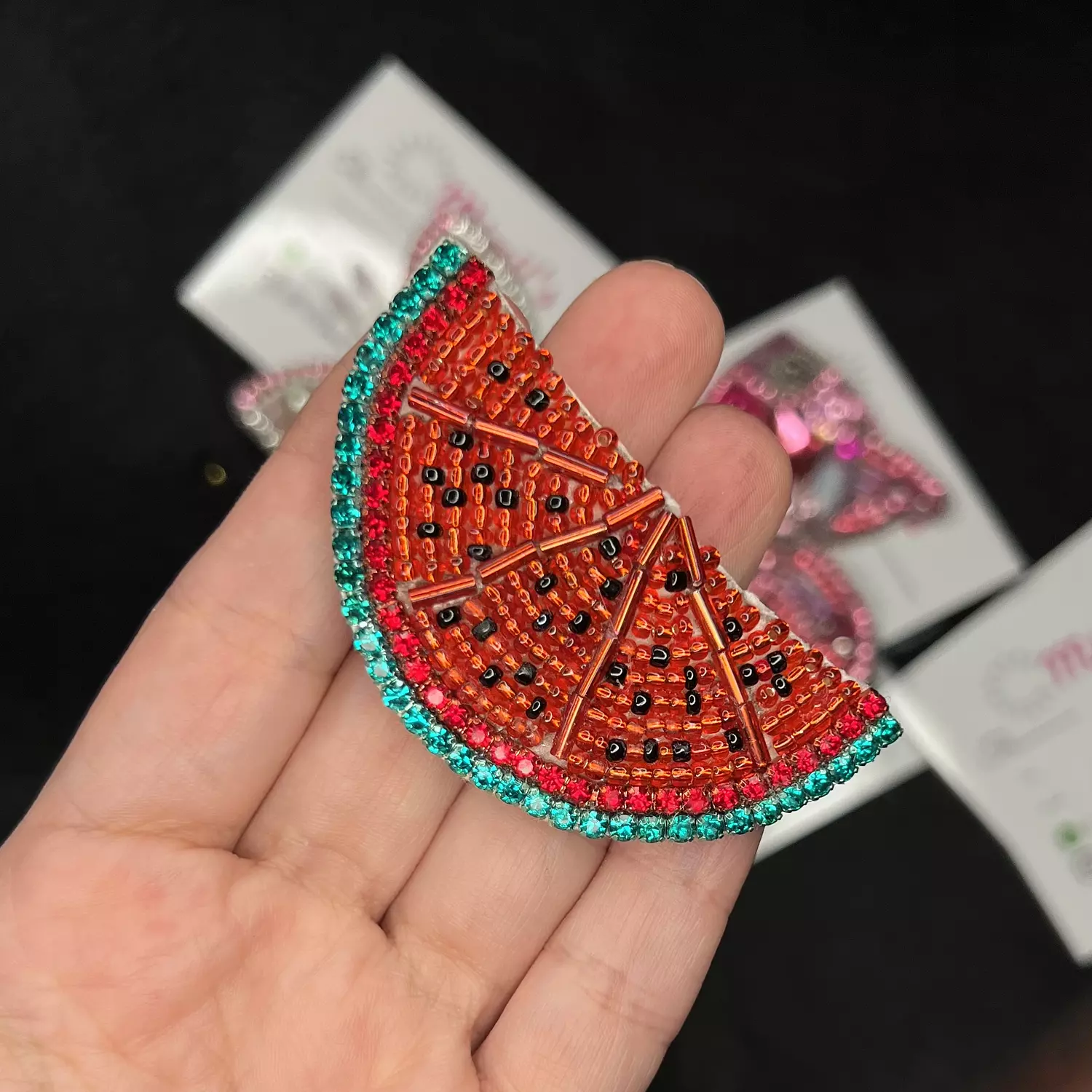 Red watermelon Brooch 🍉 image
