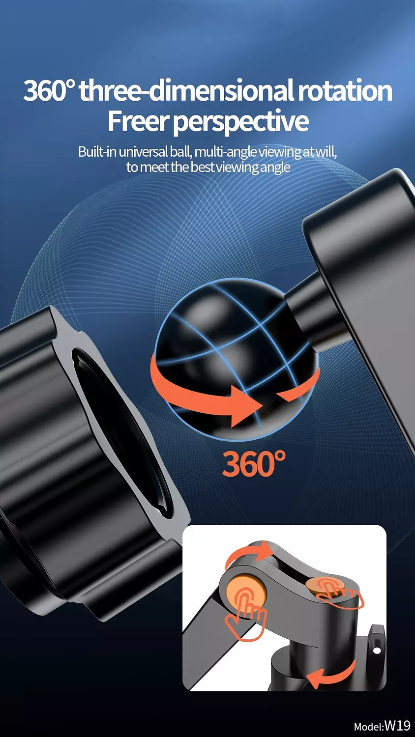 Car Phone Holder - 360° Rotating - Strong Suction Cup - Sendem W19 6