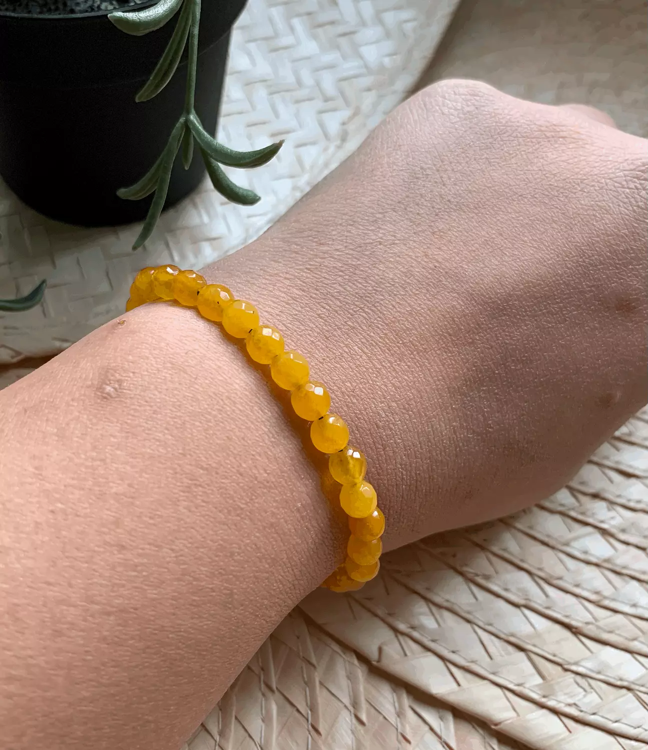 Small Agate "Yellow"  Bracelet ( Stock ) image