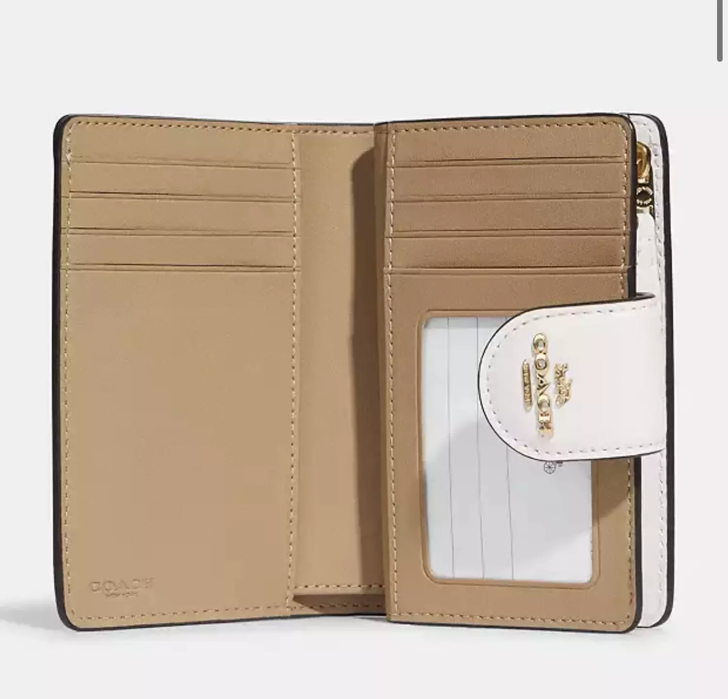 Coach Medium Corner Zip Wallet In Signature Canvas With Mystical Floral Print 2