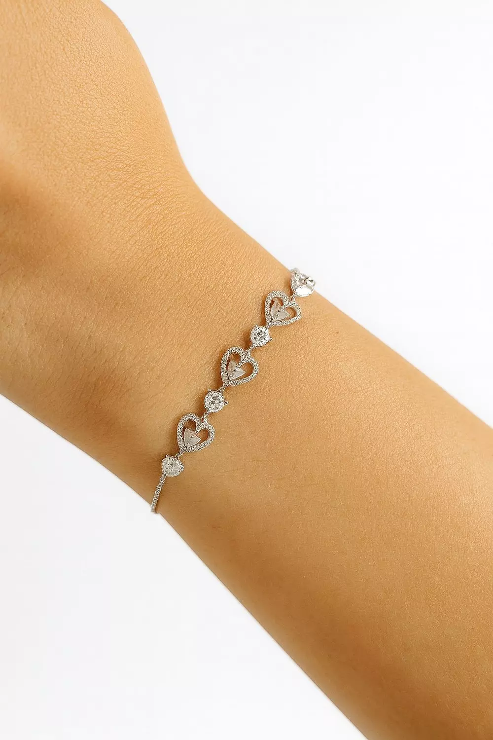 Silver Bracelet Heart 1