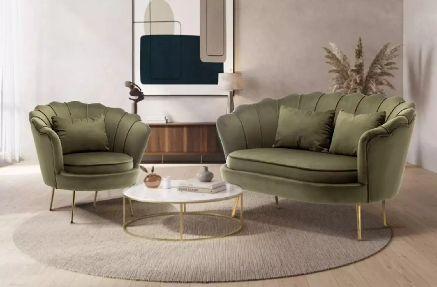 Set Living Room Steel -3 Pieces 2
