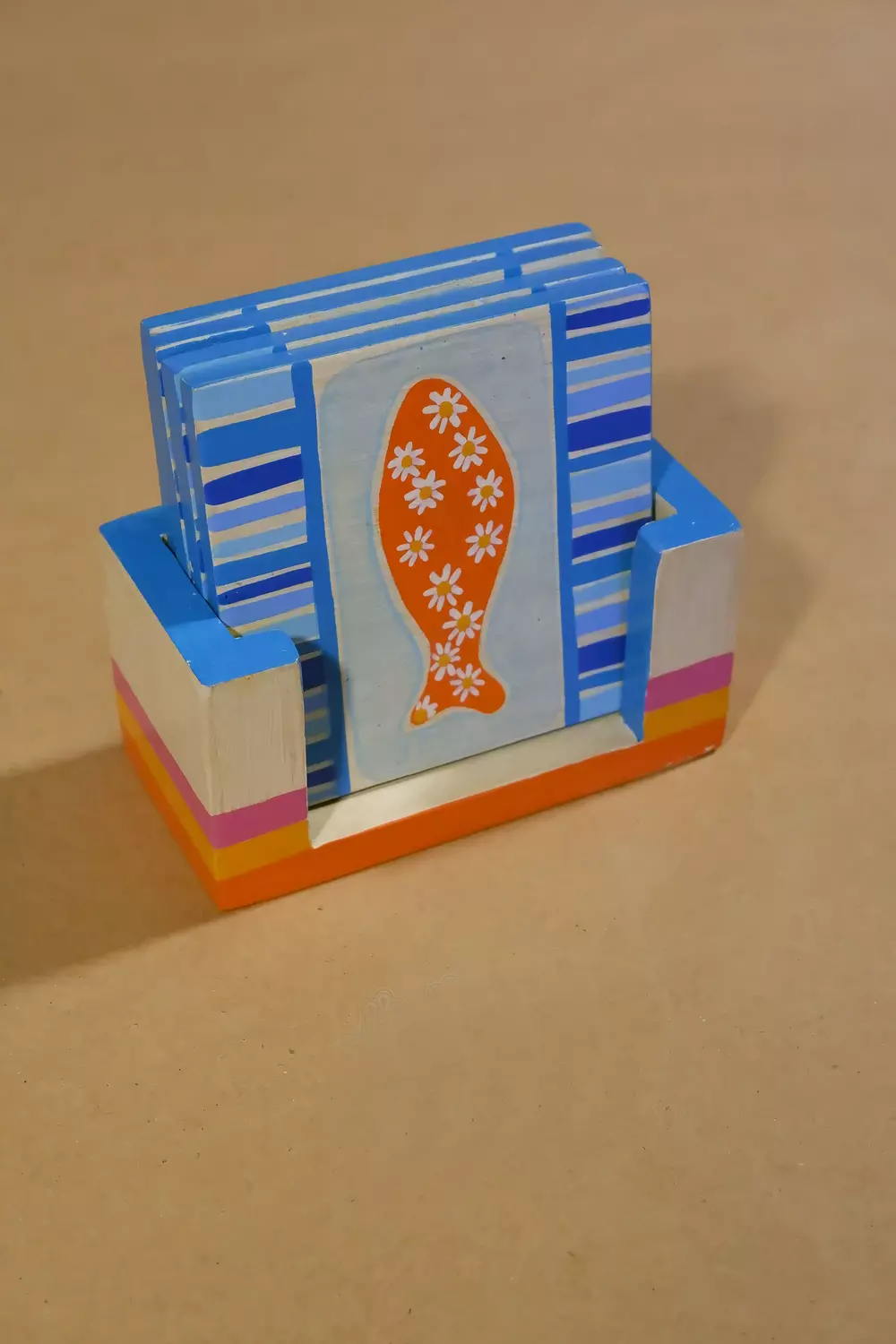 Fish blue Coaster set image