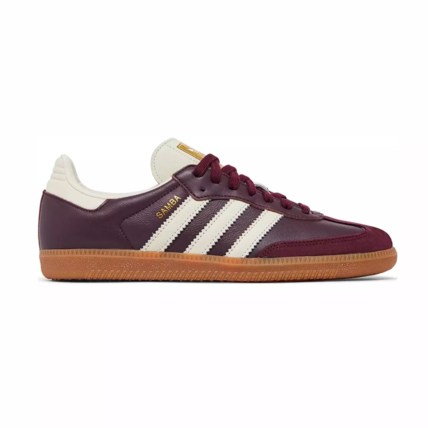 Adidas Samba OG Maroon Gold Metallic (W) image