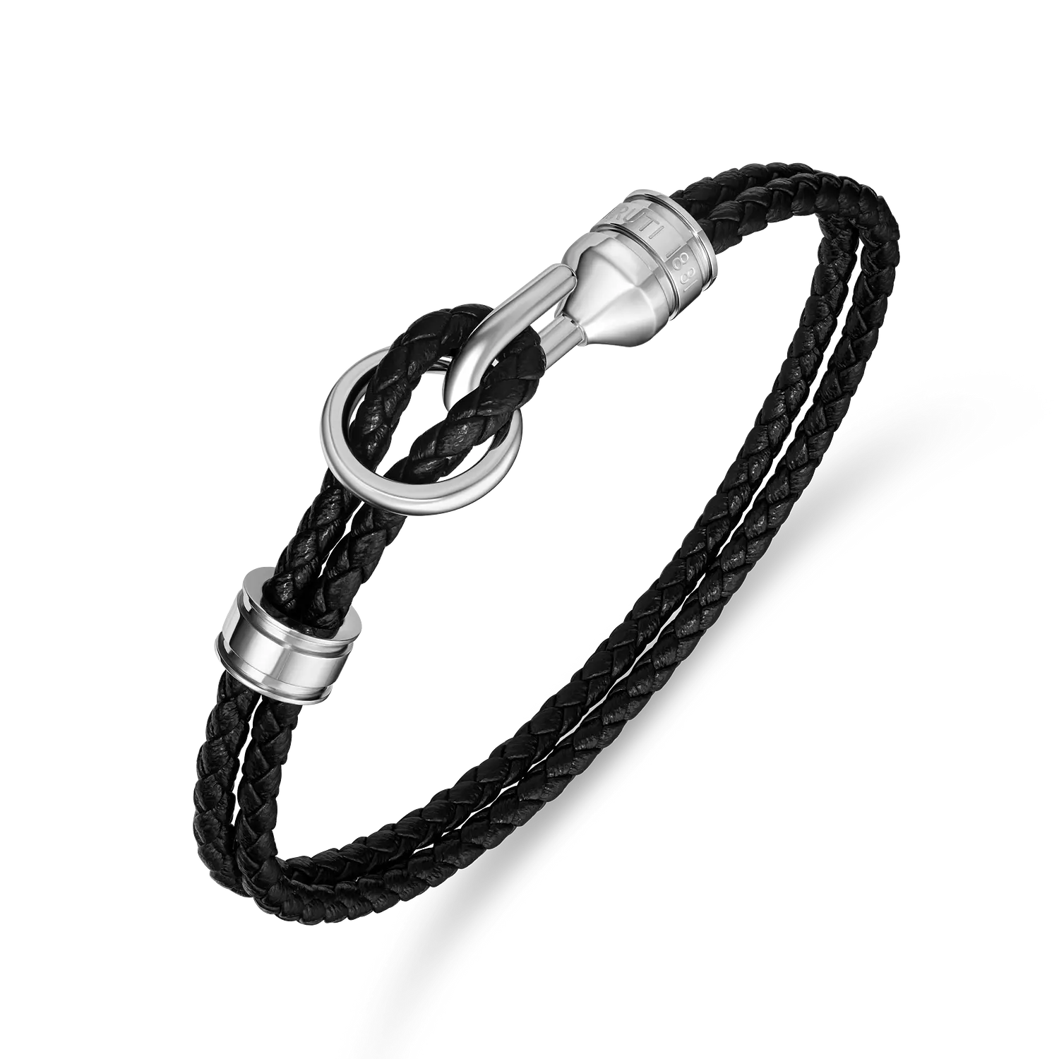 Cerruti 1881 Men's Dario Black Textured Bracelet Leather CIAGB0014501 image
