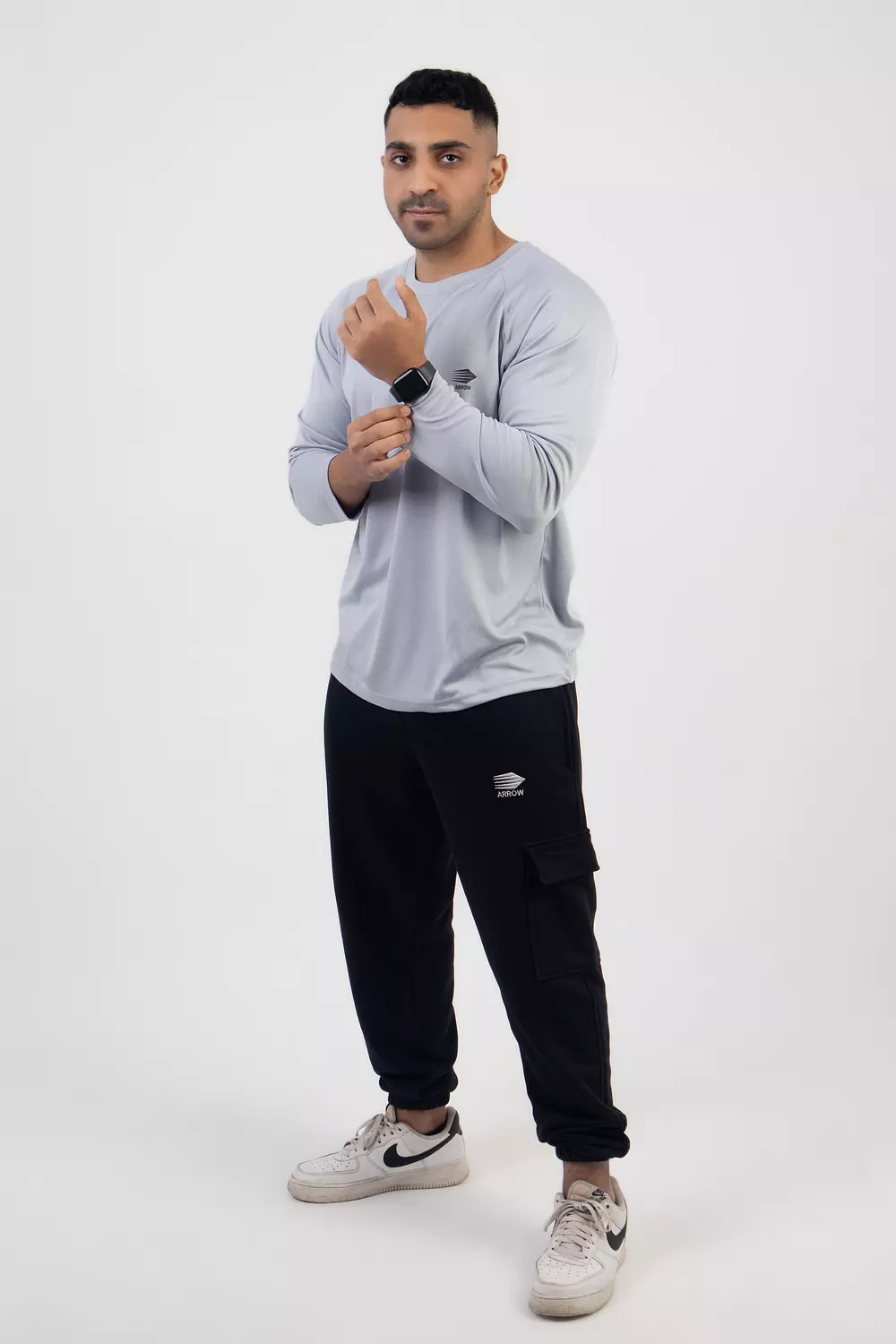 Grey Long Sleeve  T-Shirt 2