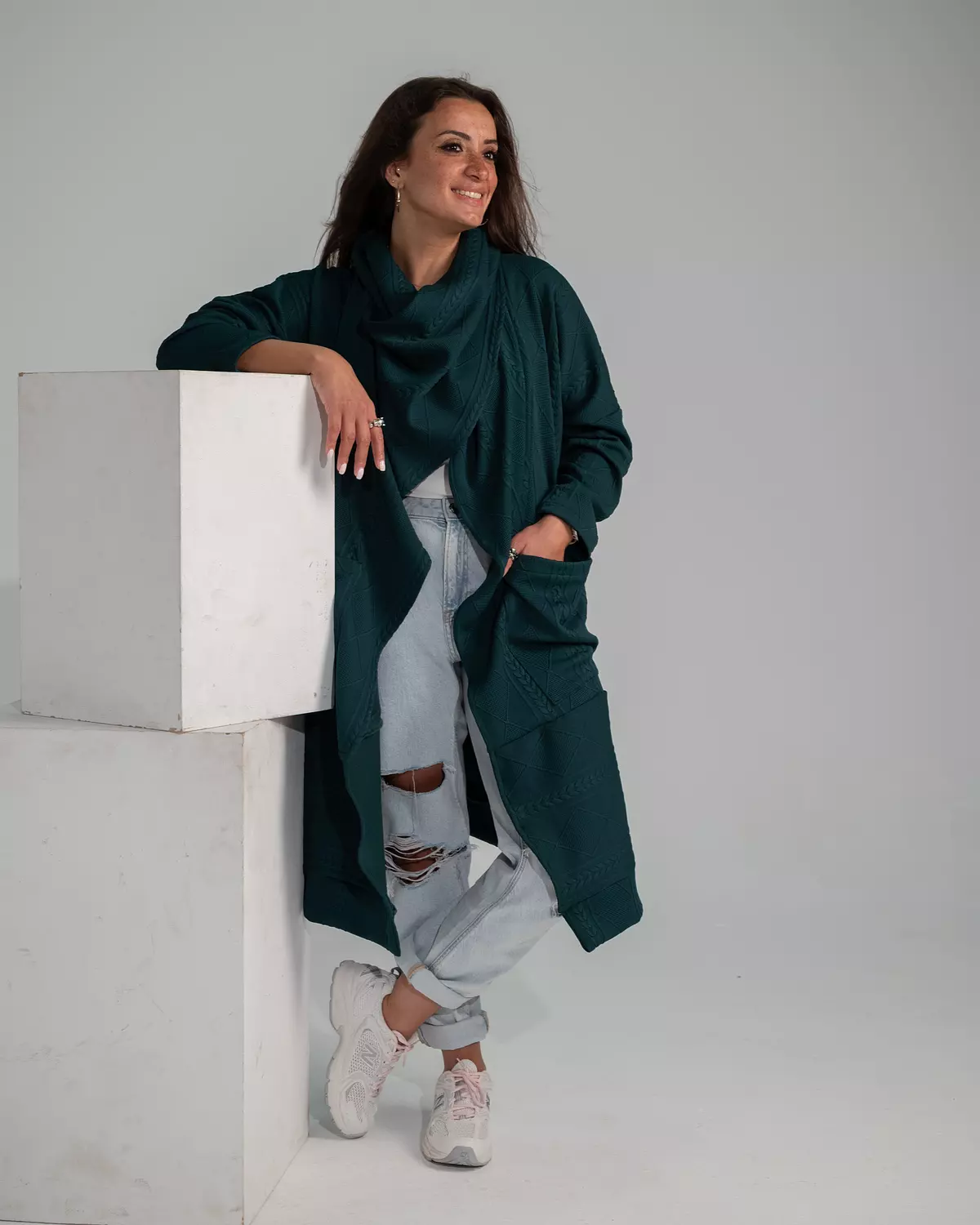 Multi way wrap cardigan jade 2