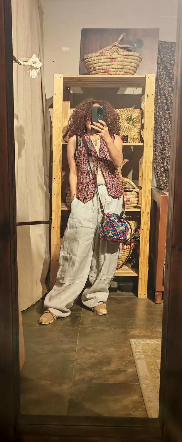 Linen sleeveless sirma vest 14