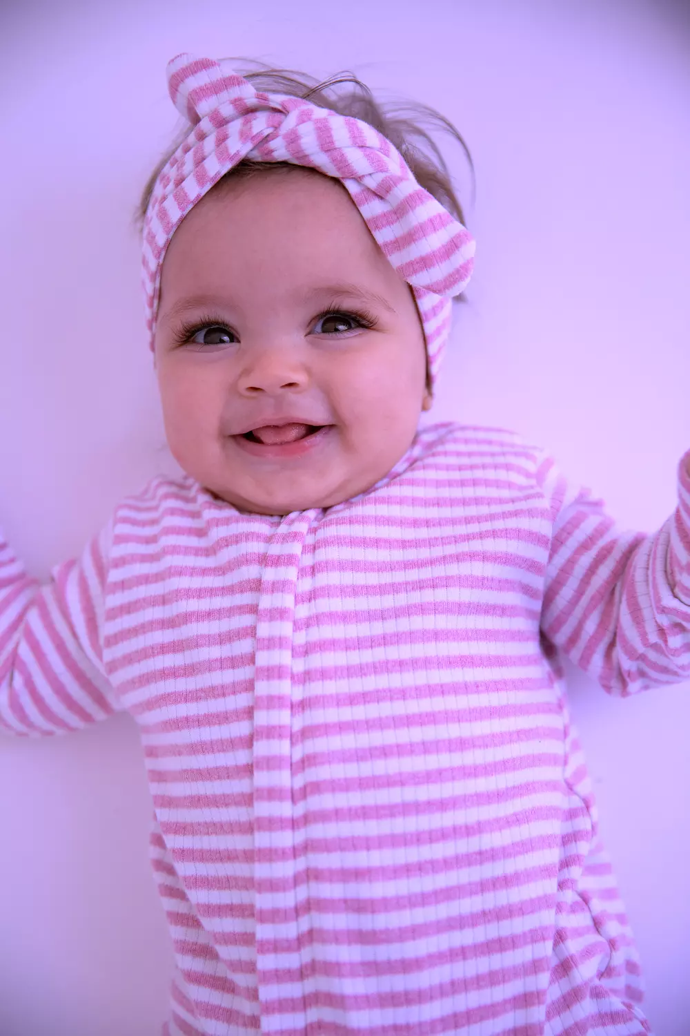 Bunbun organic plush pink set with bow/beanie hover image