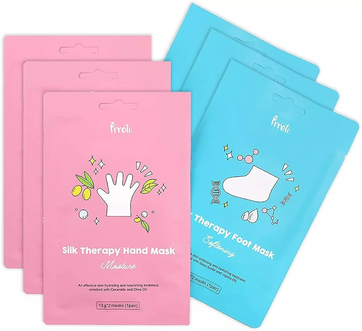 Prreti Silk Therapy Hand Mask + Foot Mask 1+1 image