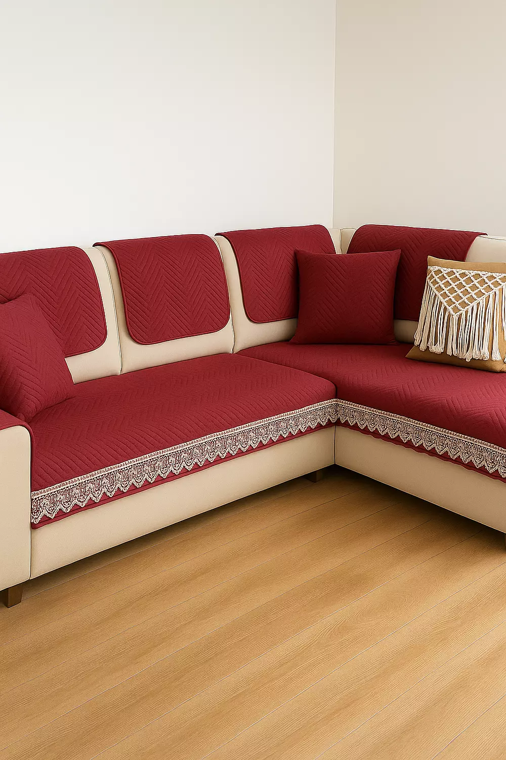 Sofa Slipcover - Maroon image
