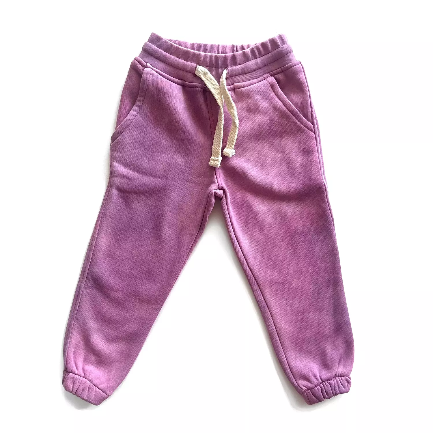 Purple Pink Tie Dye Cotton Fleece Joggers  image