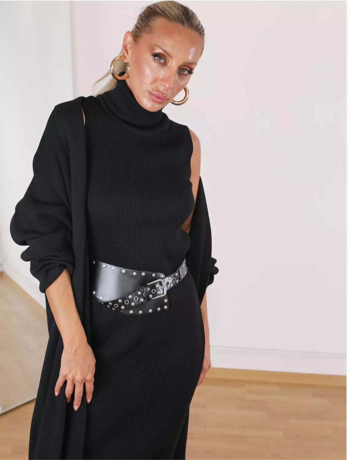 Black Triko Set ( Dress and Cardigan) 6