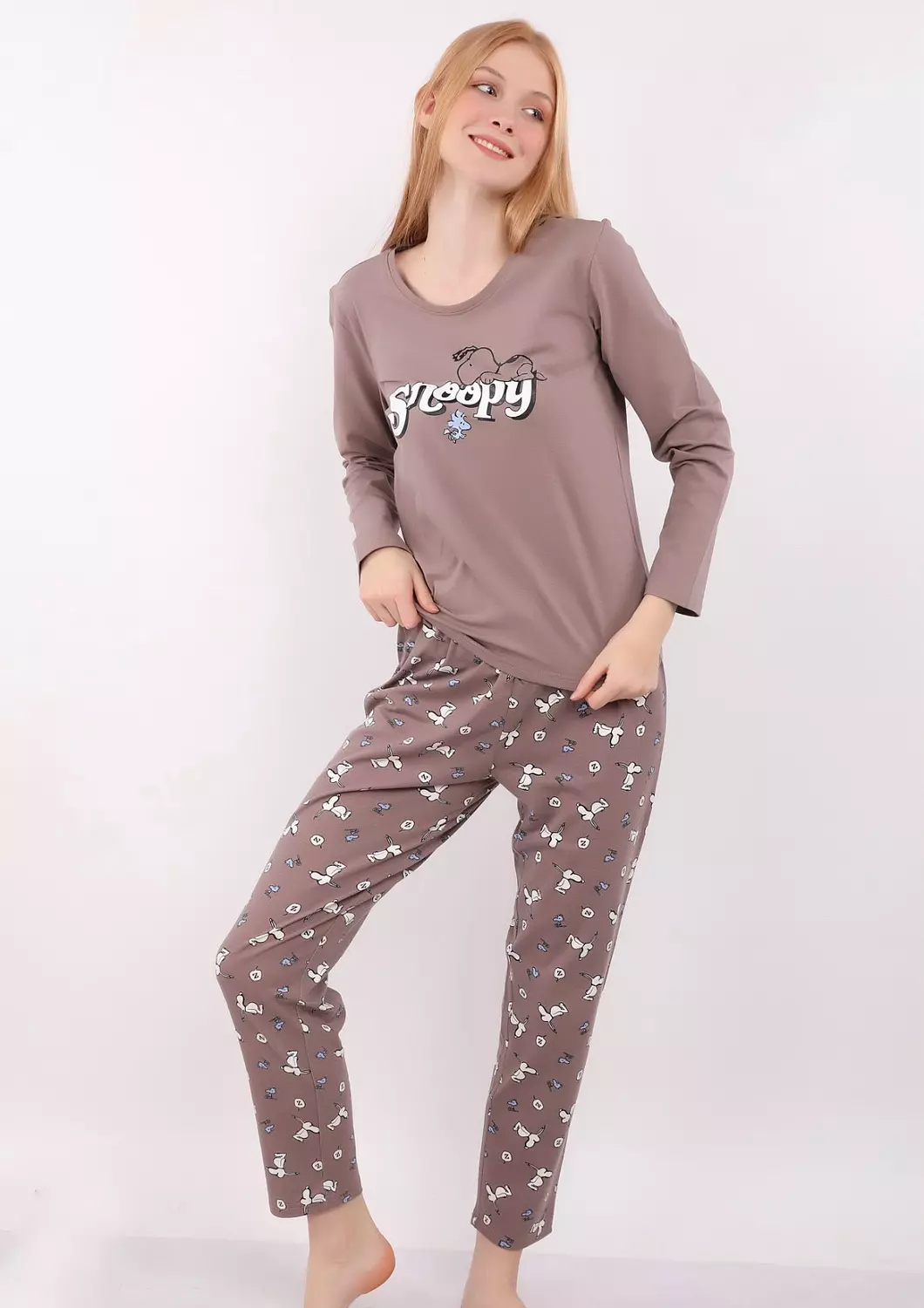 S122 snoopy long sleeves pajama set  3