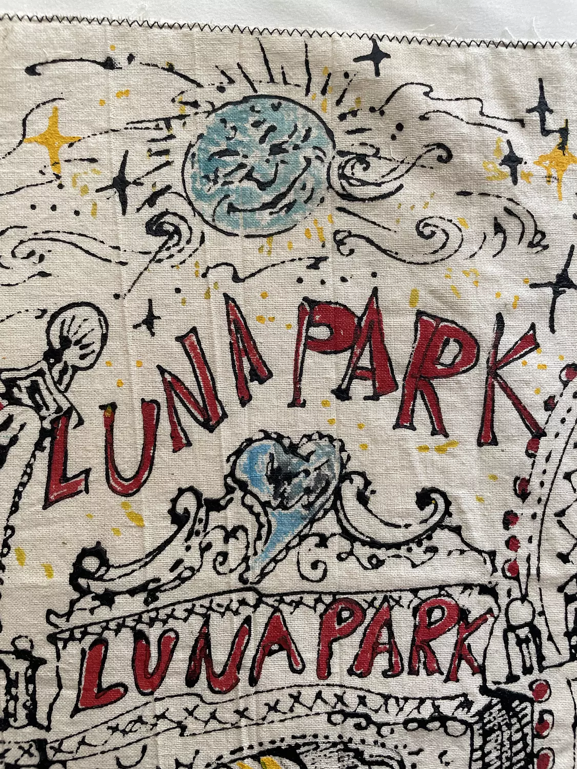 Xl “ Luna park “ hand painted patch-hya 2