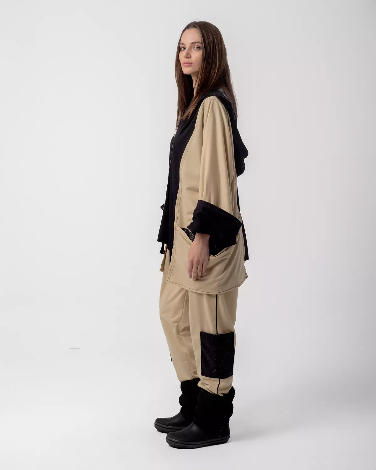 Beige & Black Tracksuit 2