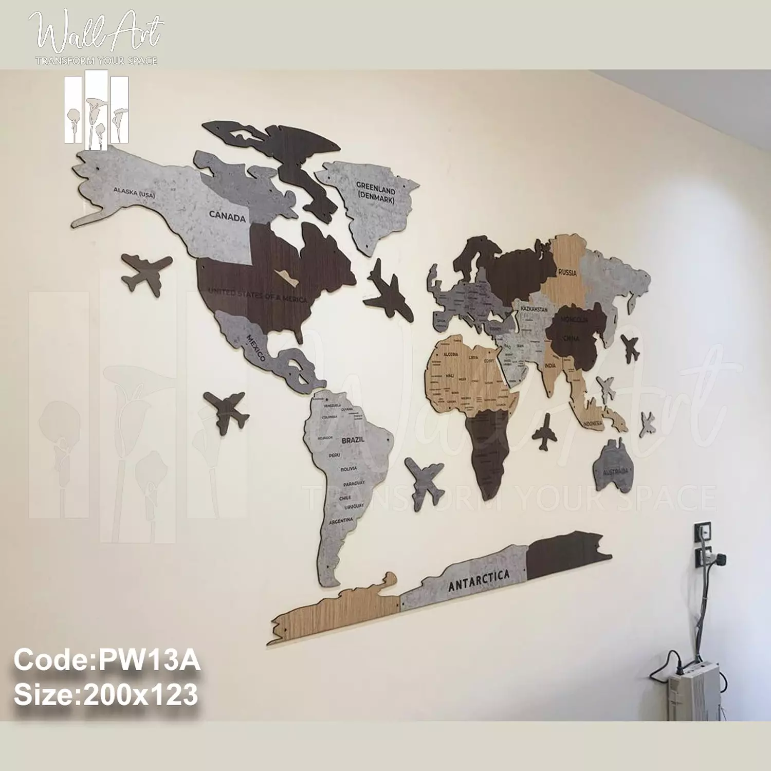 PW13-Printed Wooden Map 3