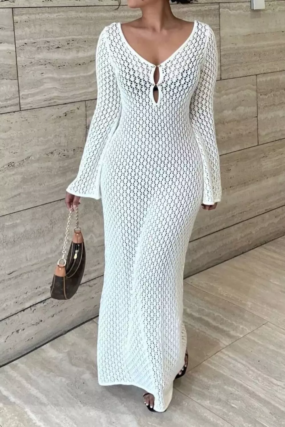 Crochet Maxi Beach Dress image