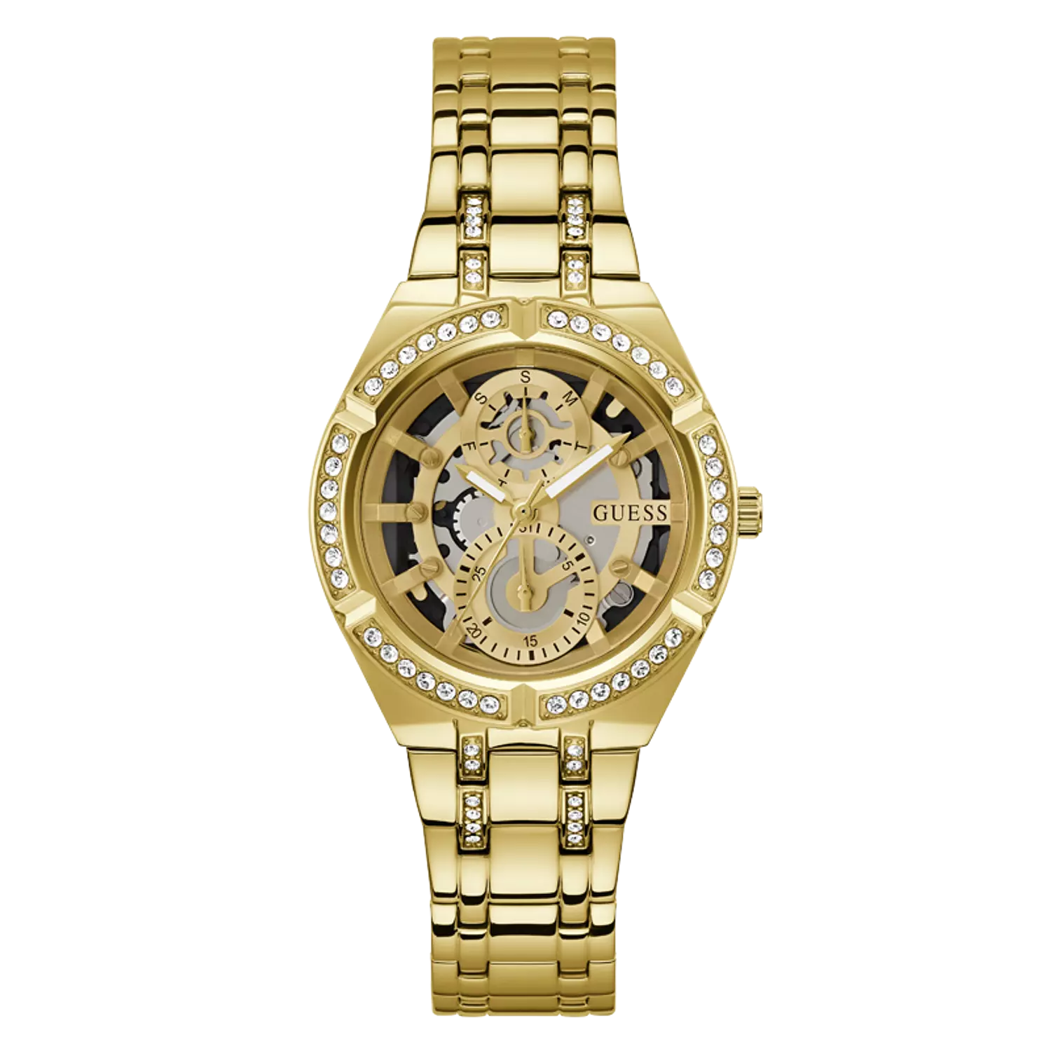 Guess GW0604L2 Ladies Watch Multi-function Movement Round Shape Gold Tone Polished Stainless Steel Bracelet image