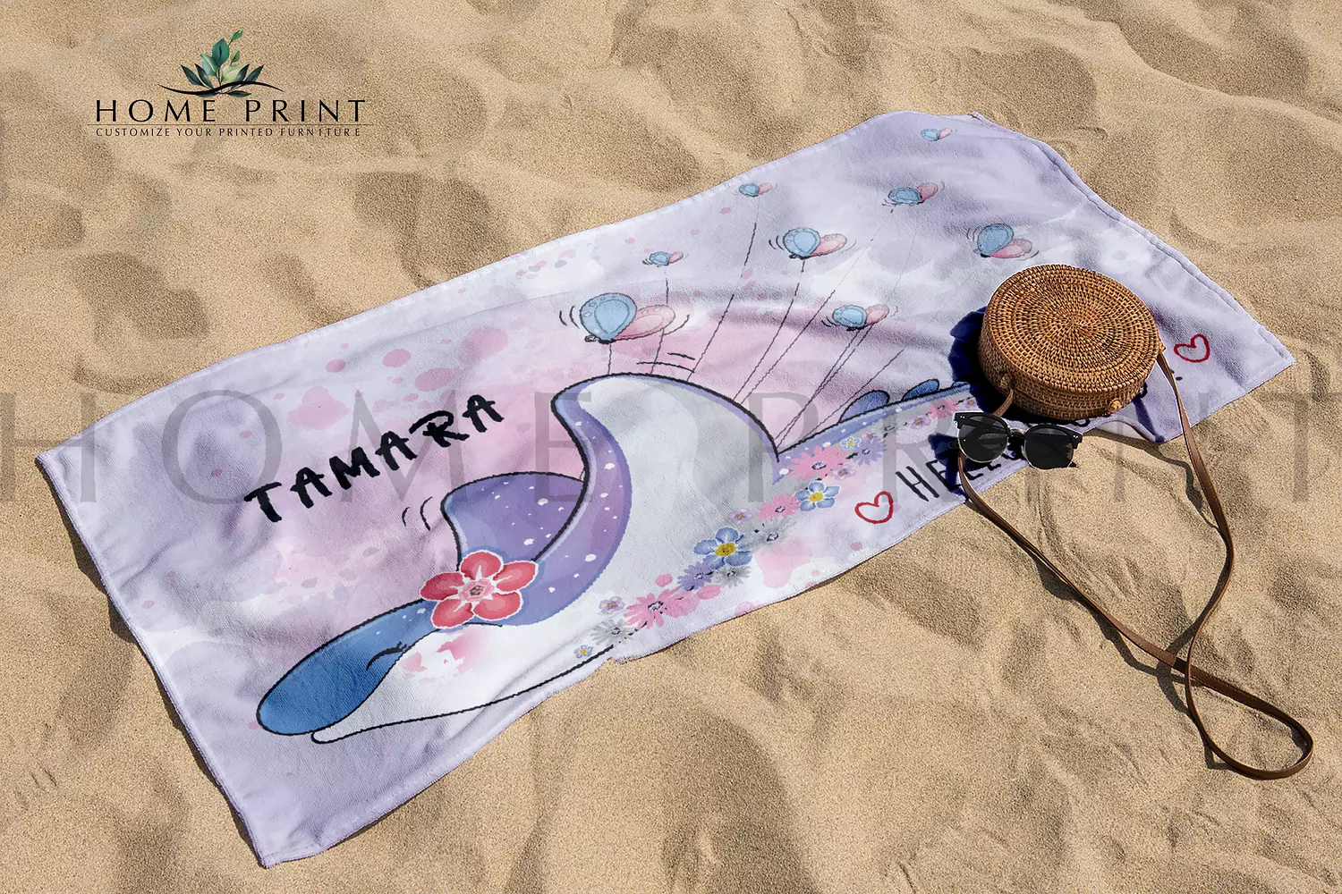 Microfiber Towel   - Ray Fish - Multi Colors  image