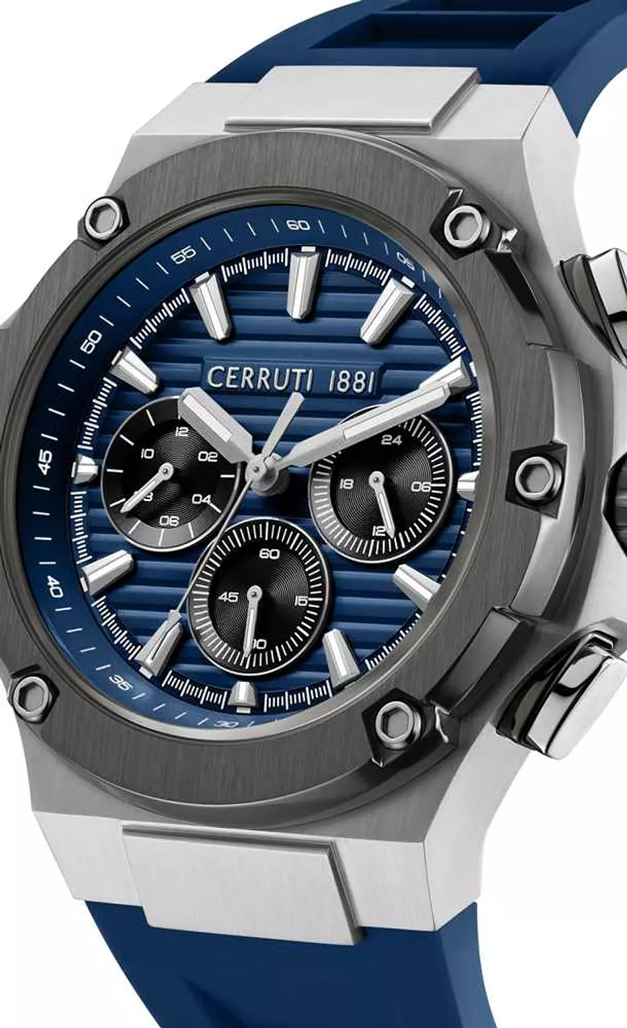 Cerruti 1881 Blue Striped Dial Chrono CIWGQ0085702 3