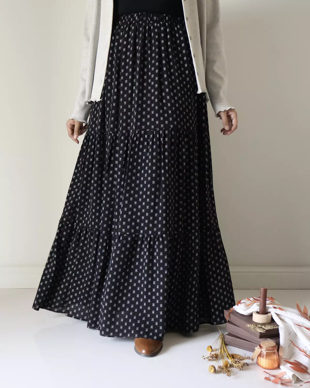 Cotton Crochet Black Snow Skirt 5
