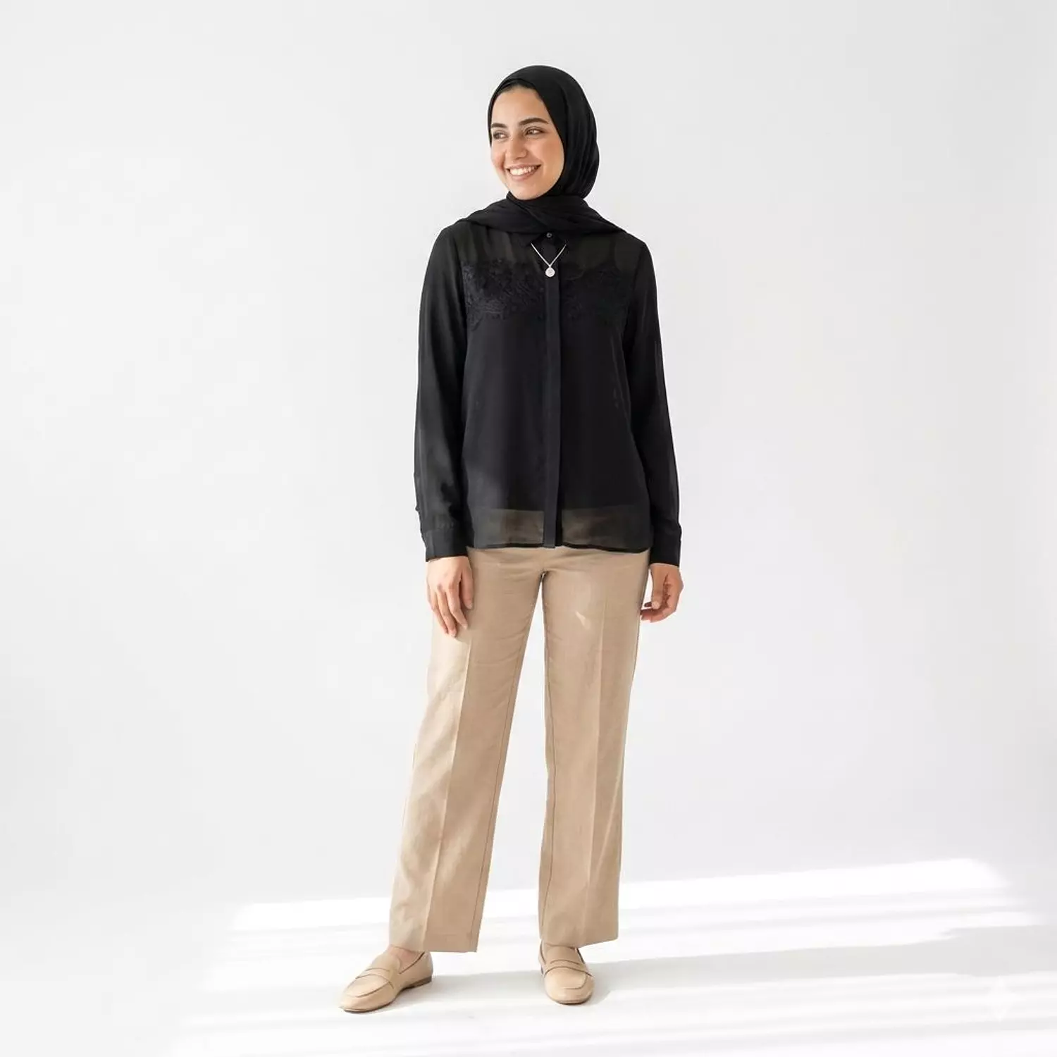 Elegant Floral Chiffon Shirt 1