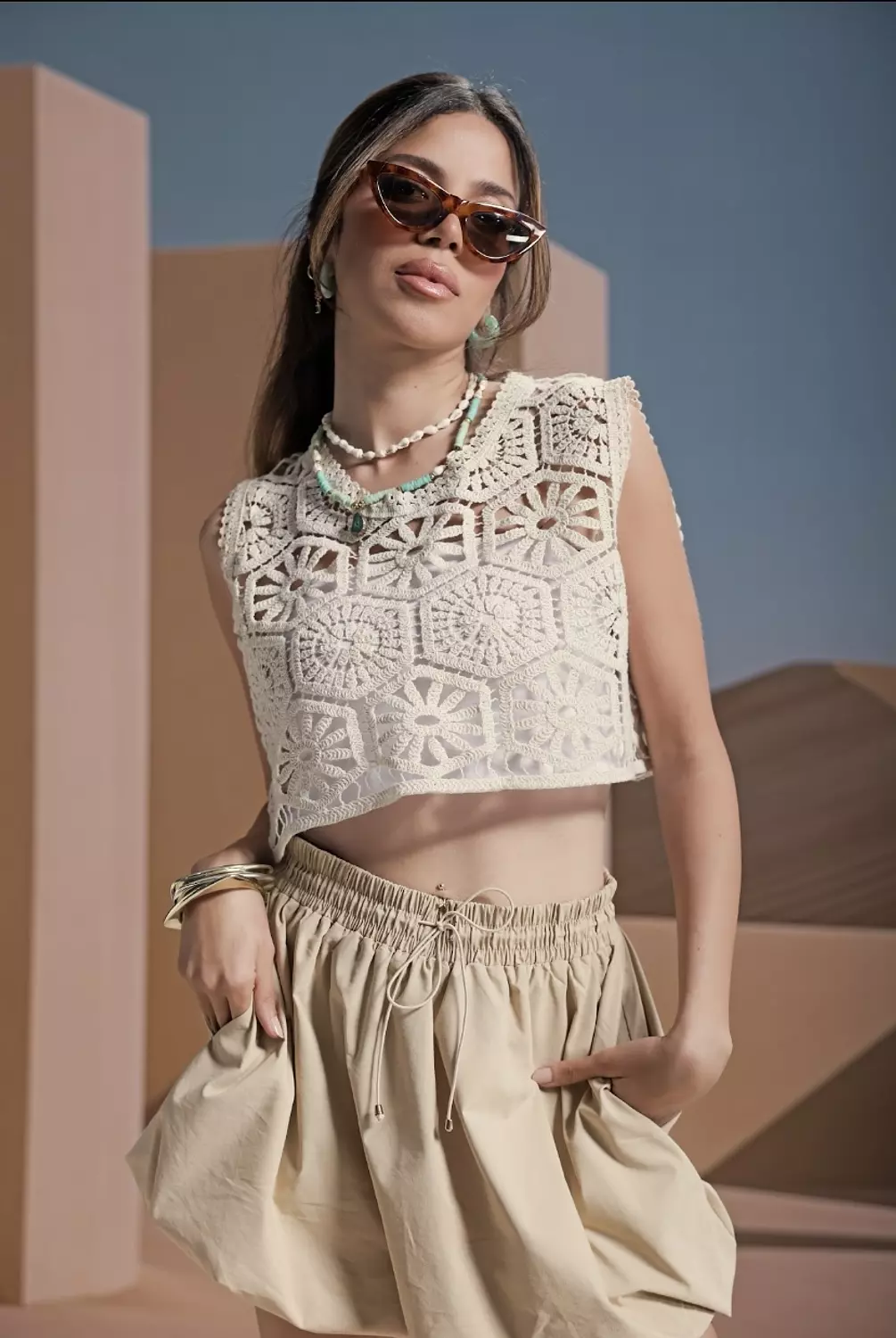Mesh Crochet Top image