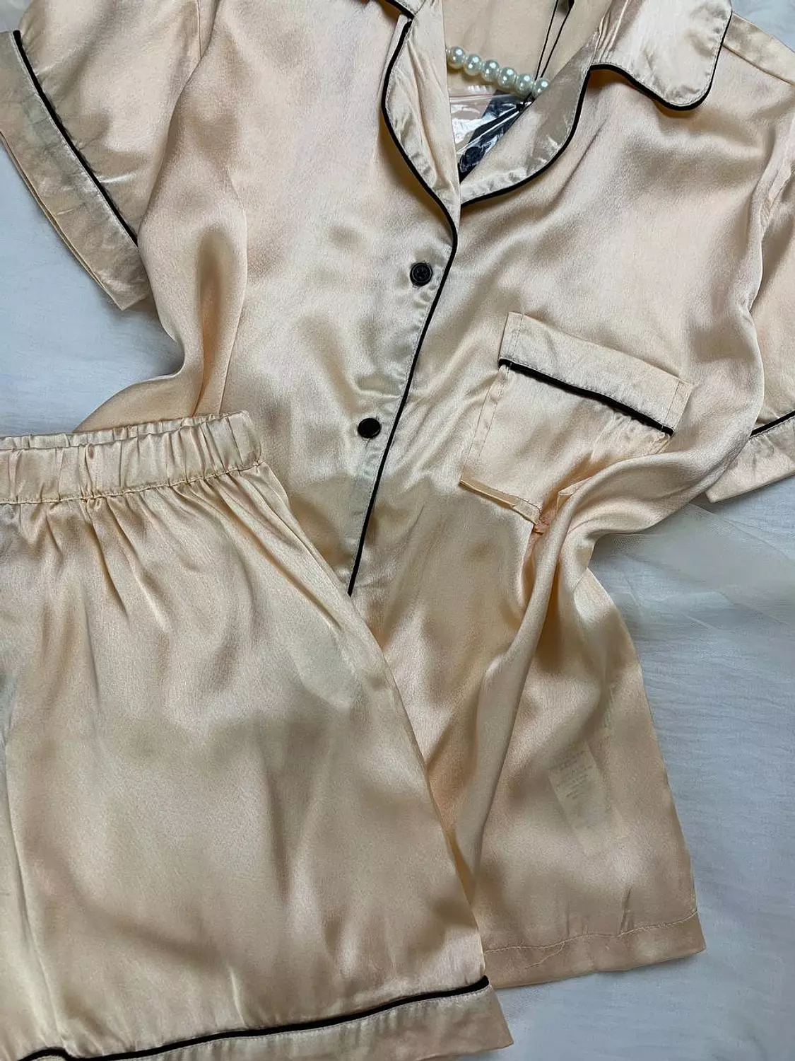 Silky satin pijama set from boohoo 8/12 3