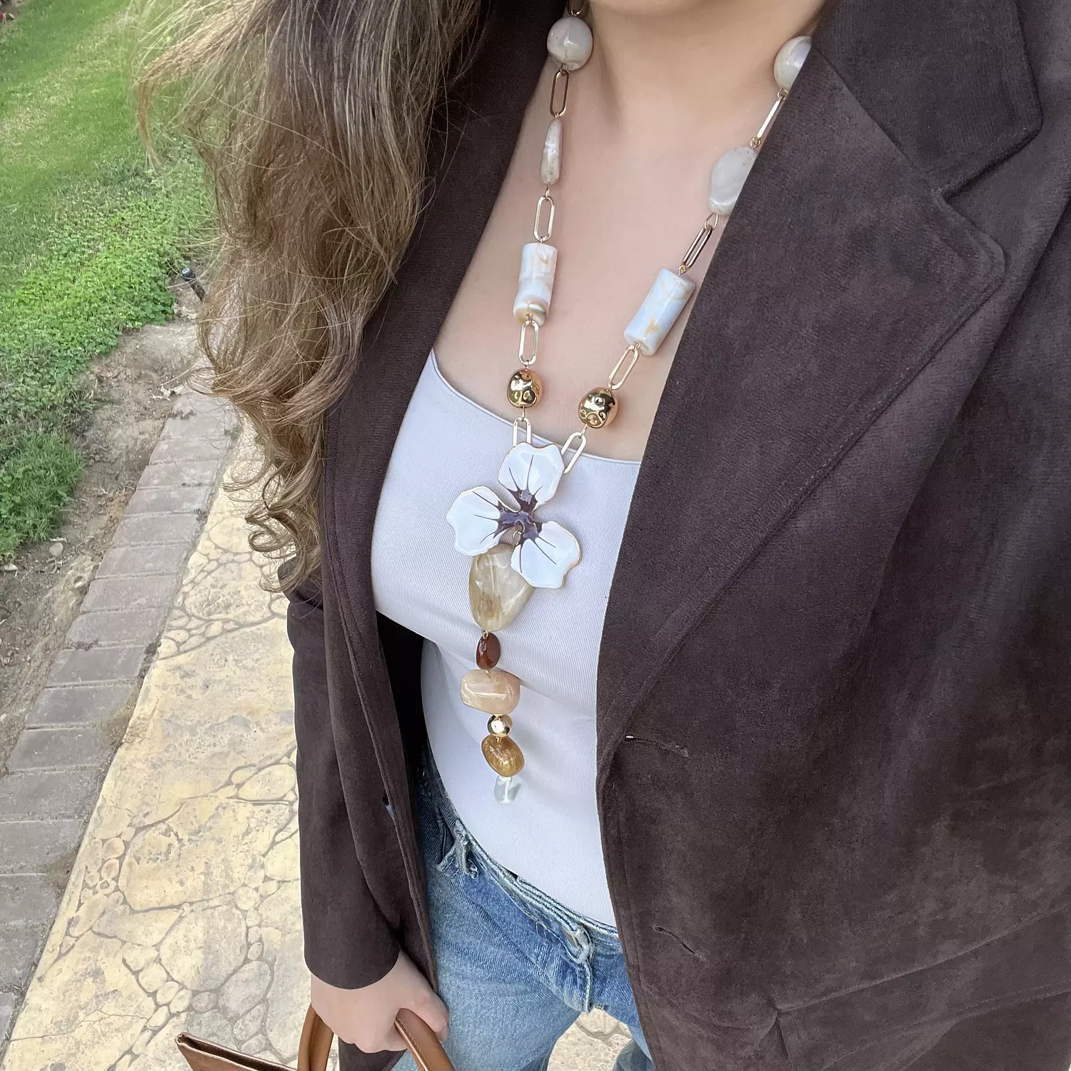 Y Floral Necklace  image