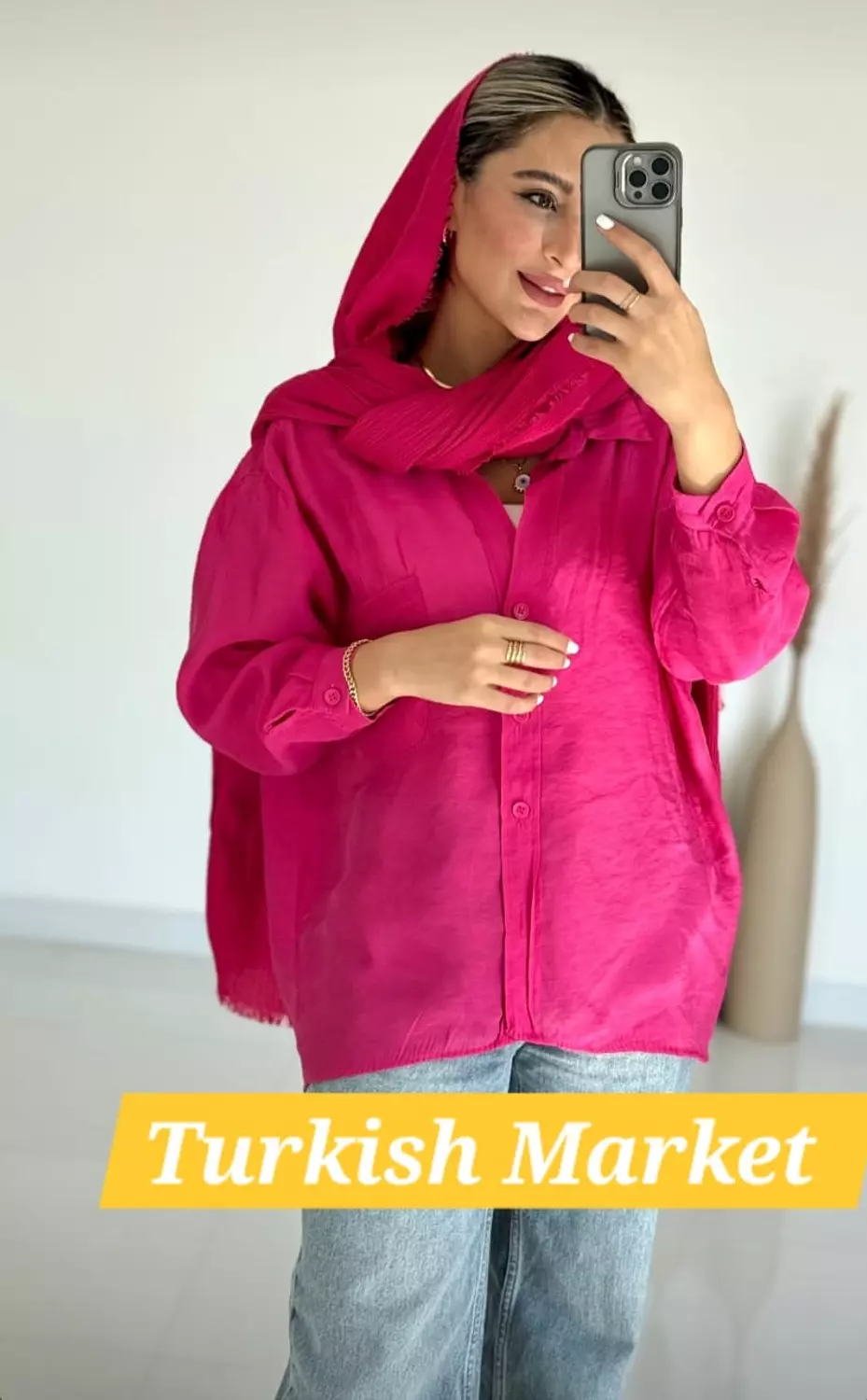 Fushia oversized Fabia   hover image
