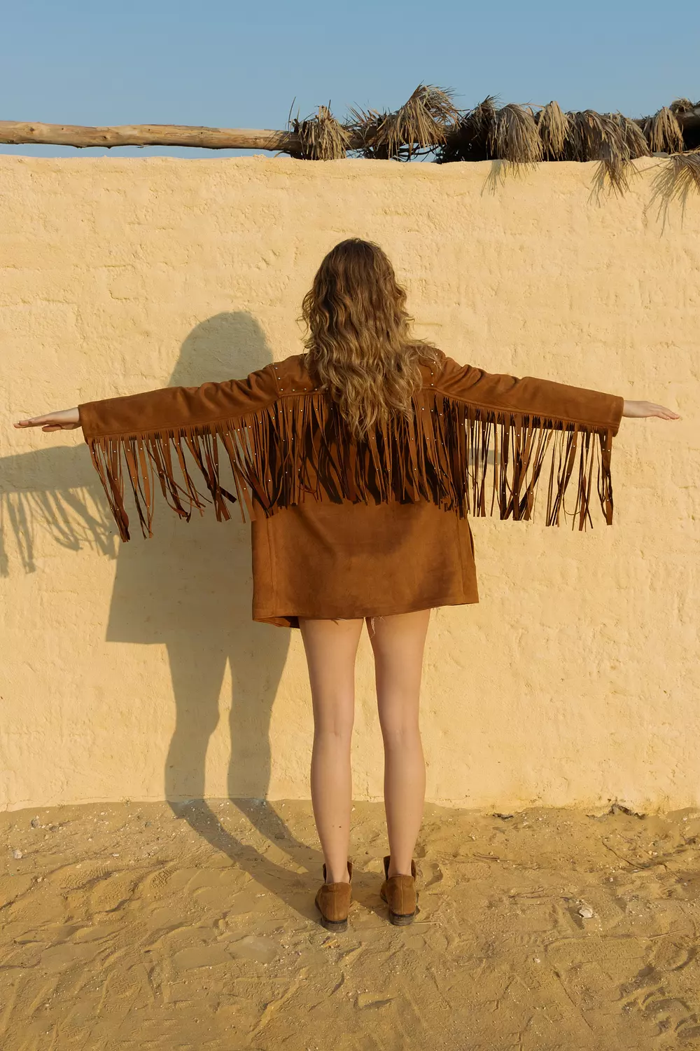 Fringe Suede Jacket - Camel 5