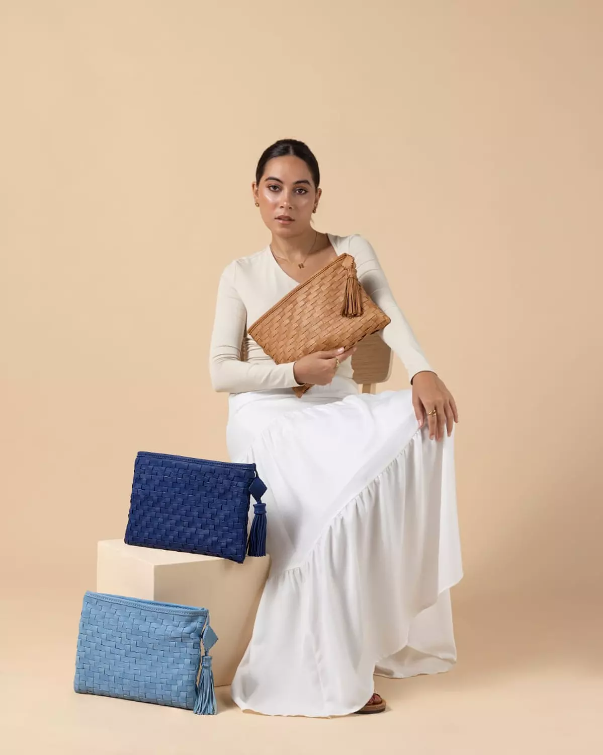 The Aztec Woven Clutch image