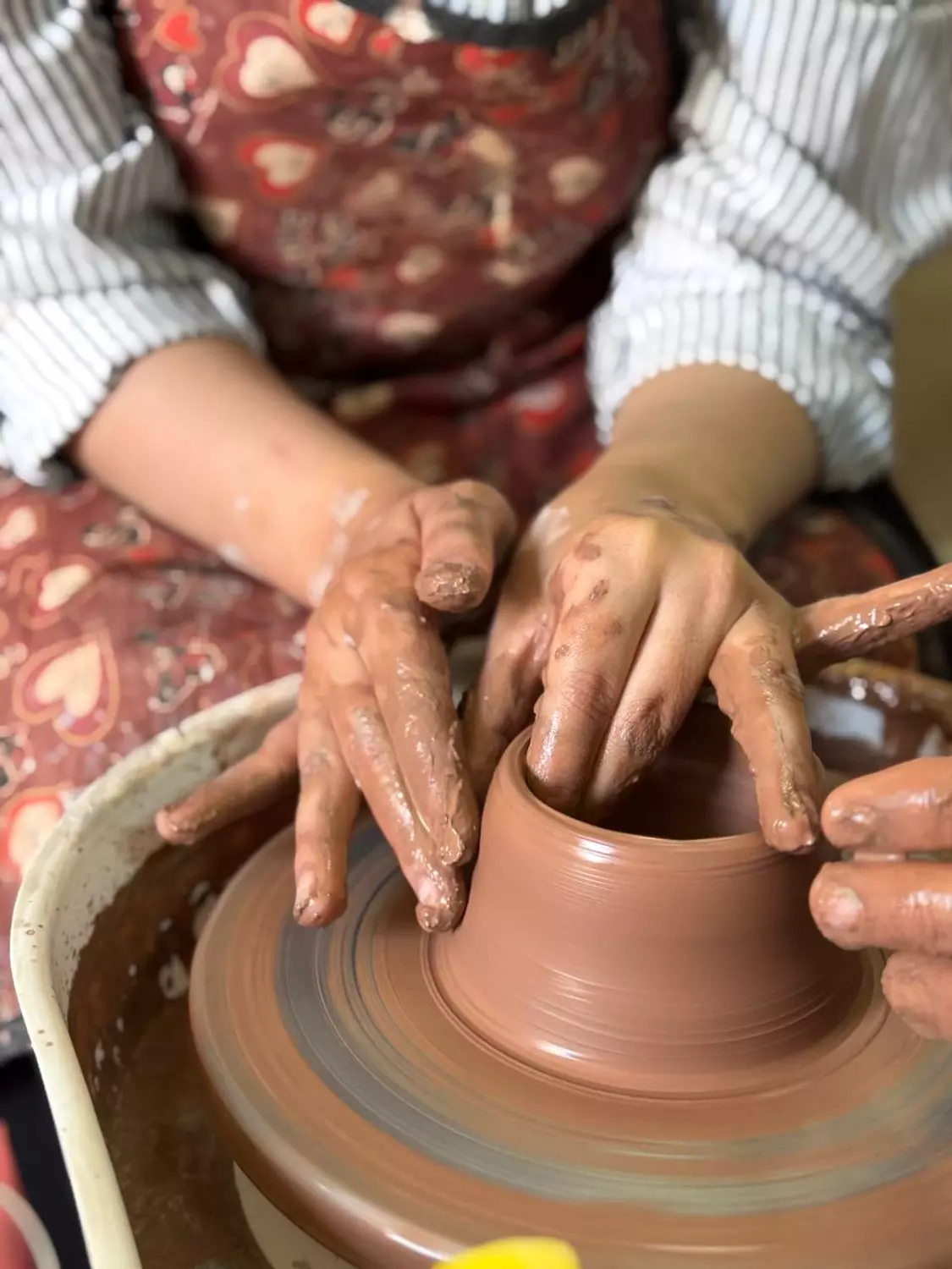 <p style="text-align: center"><span style="color: rgb(7, 19, 45)">Interested in joining </span><span style="color: rgb(200, 142, 181)">Our pottery making WorkShop ?</span></p>