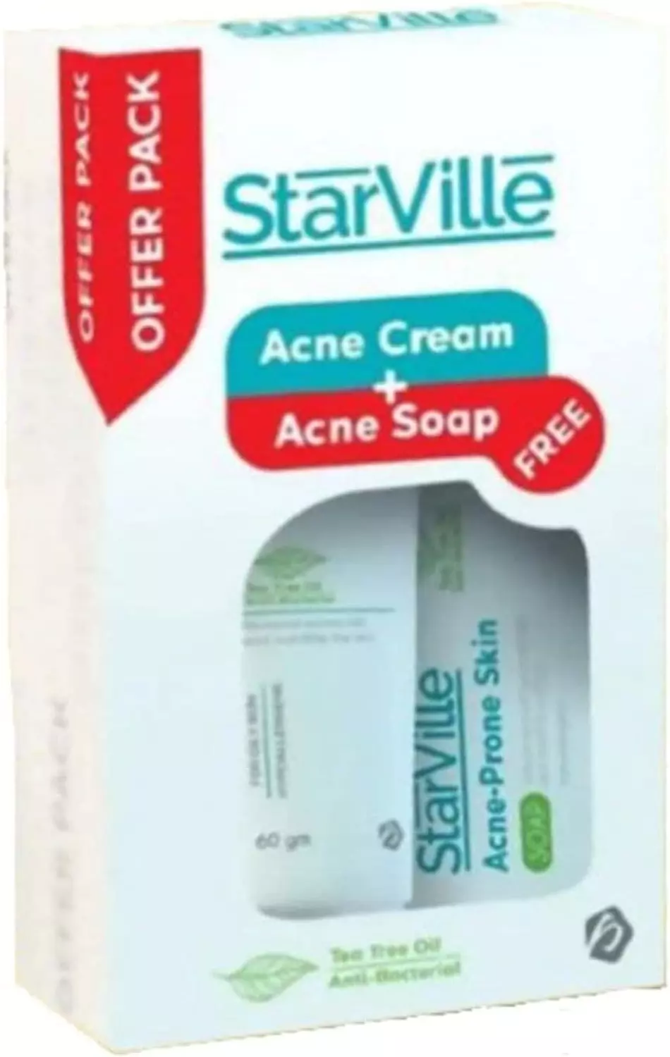 OFFER 1+1- STARVILLE ACNE PRONE CREAM + SOAP    1