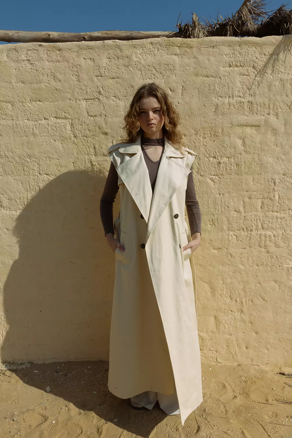 <p style="text-align: start"><strong>Long Gabardine Vest - Butter Yellow</strong></p>