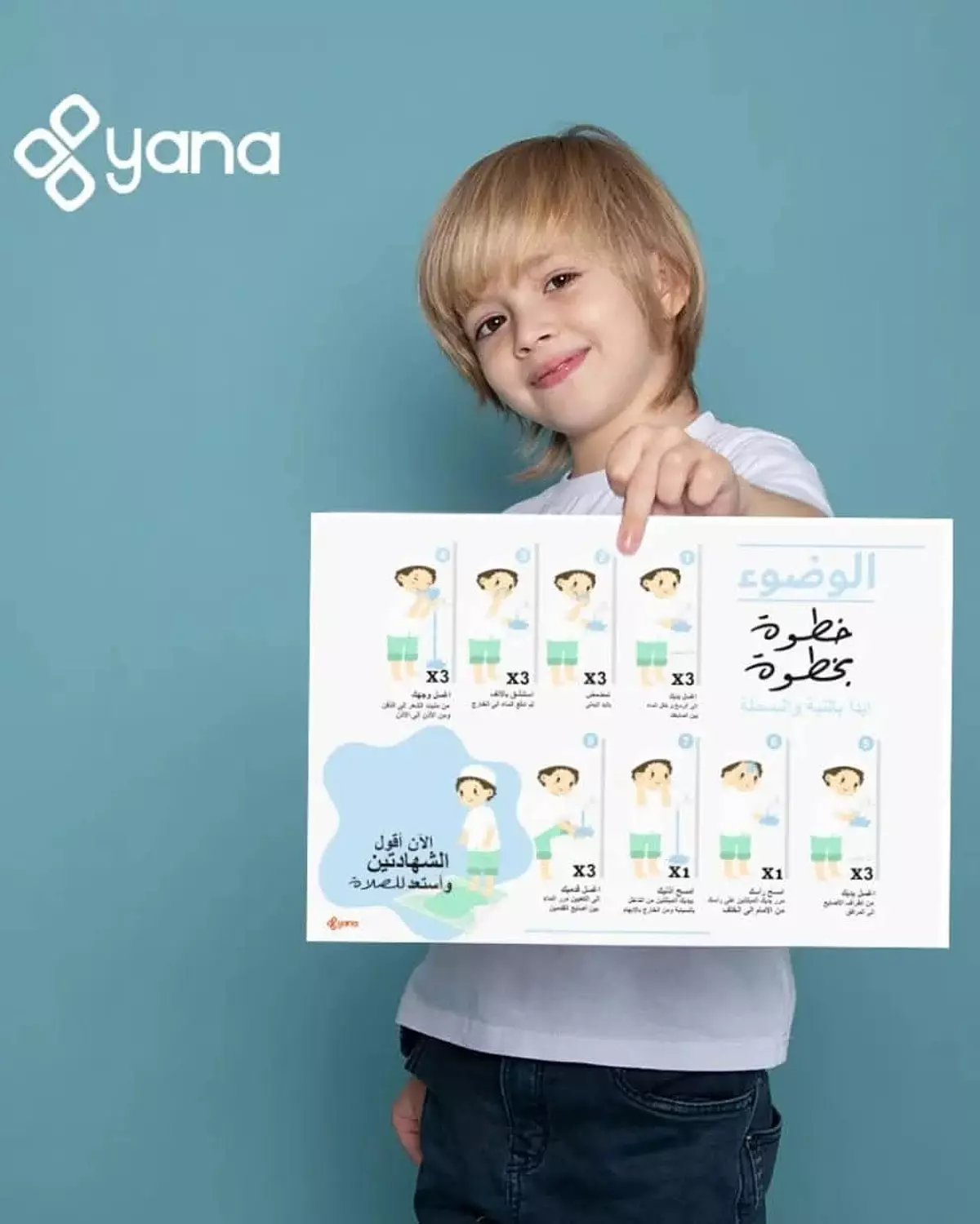 Wudu Guide Sticker Boy image