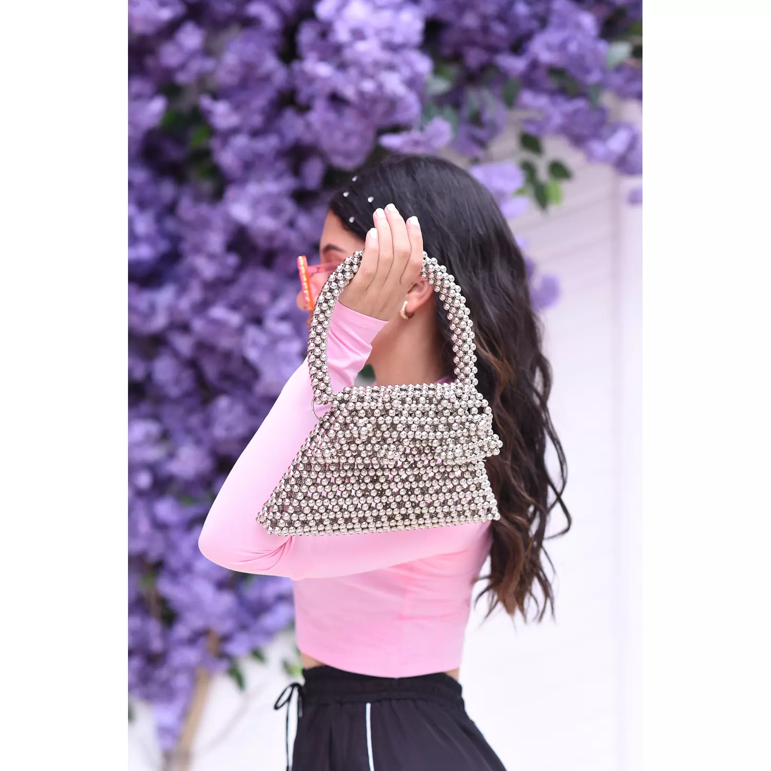 metallic shoulder bag  image