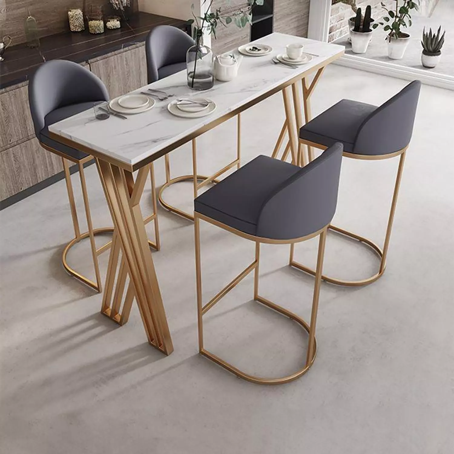 Steel Dining Table hover image