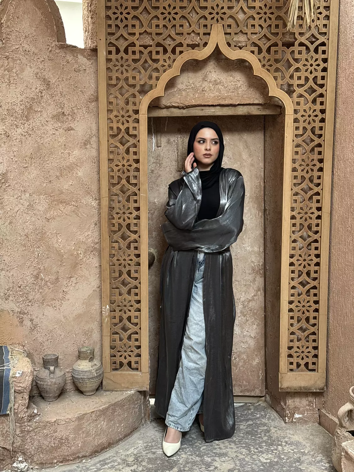 Shimmer Belted Kaftan 5