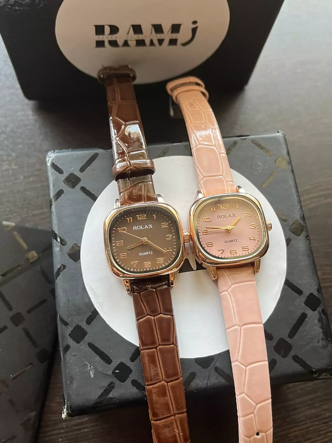 Pink and Brown Leather watches 5