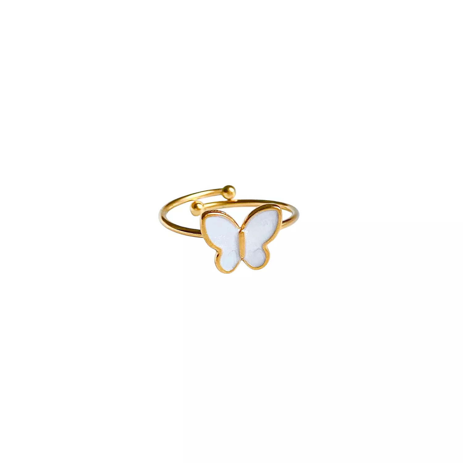 White butterfly stainless steel ring🪽 image